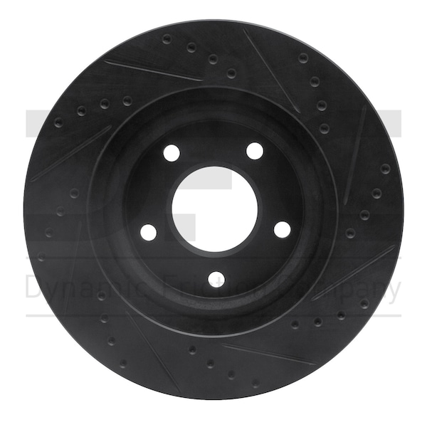Dynamic Friction Co BRAKE ROTOR DRILLED AND SLOTTED BLACK 633-39023L - main